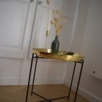 Table en cuivre plateau