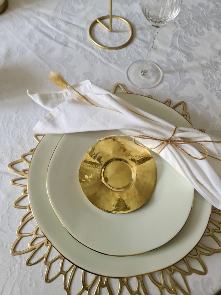 Dessous de verre dorés (lot de 6)