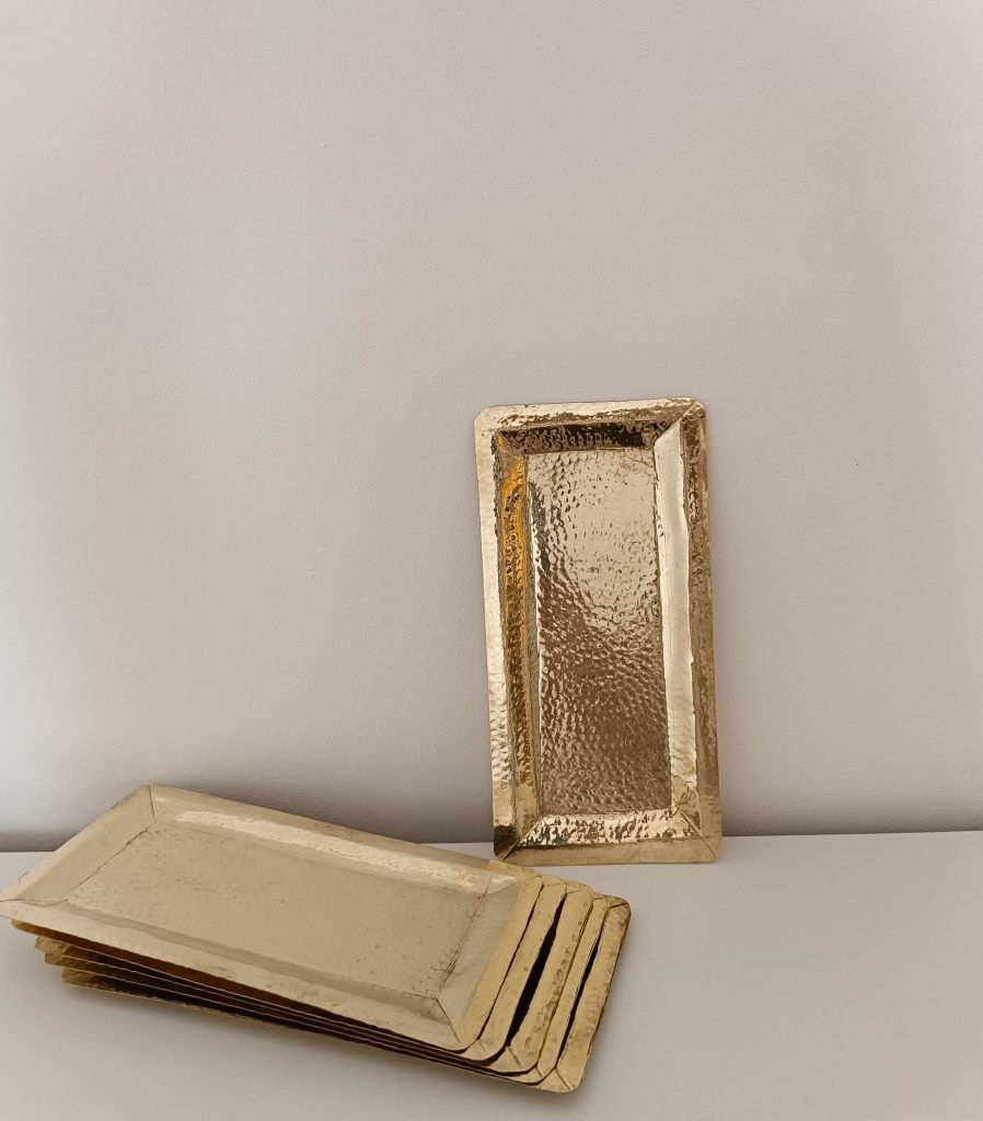 Plateau en cuivre rectangle