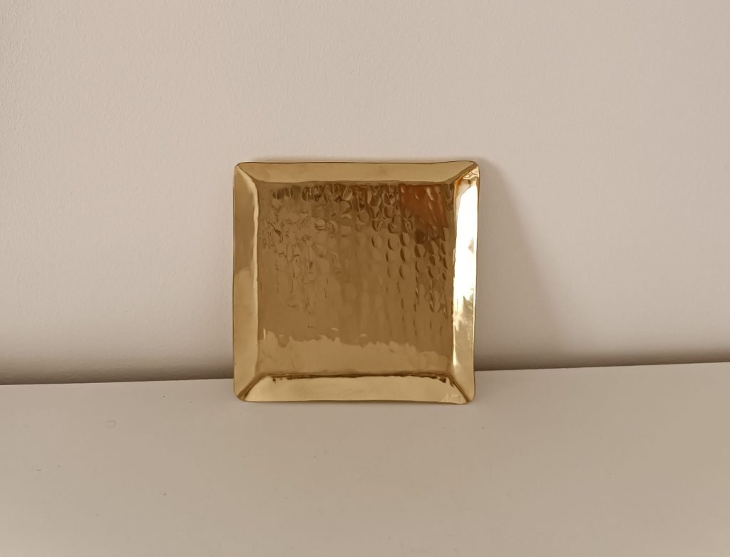 Plateau carré doré