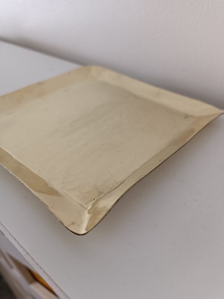 Plateau carré doré