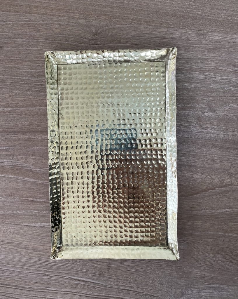 Plateau en cuivre rectangle