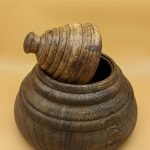 bonbonnière en bois d'acajou