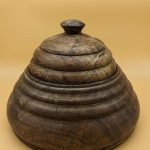 bonbonnière en bois d'acajou