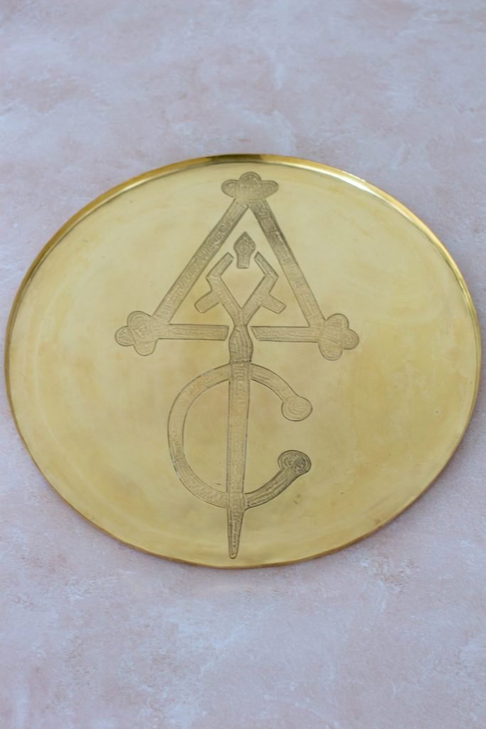 Plateau en cuivre Fibule - Création L'Artisan Algérien