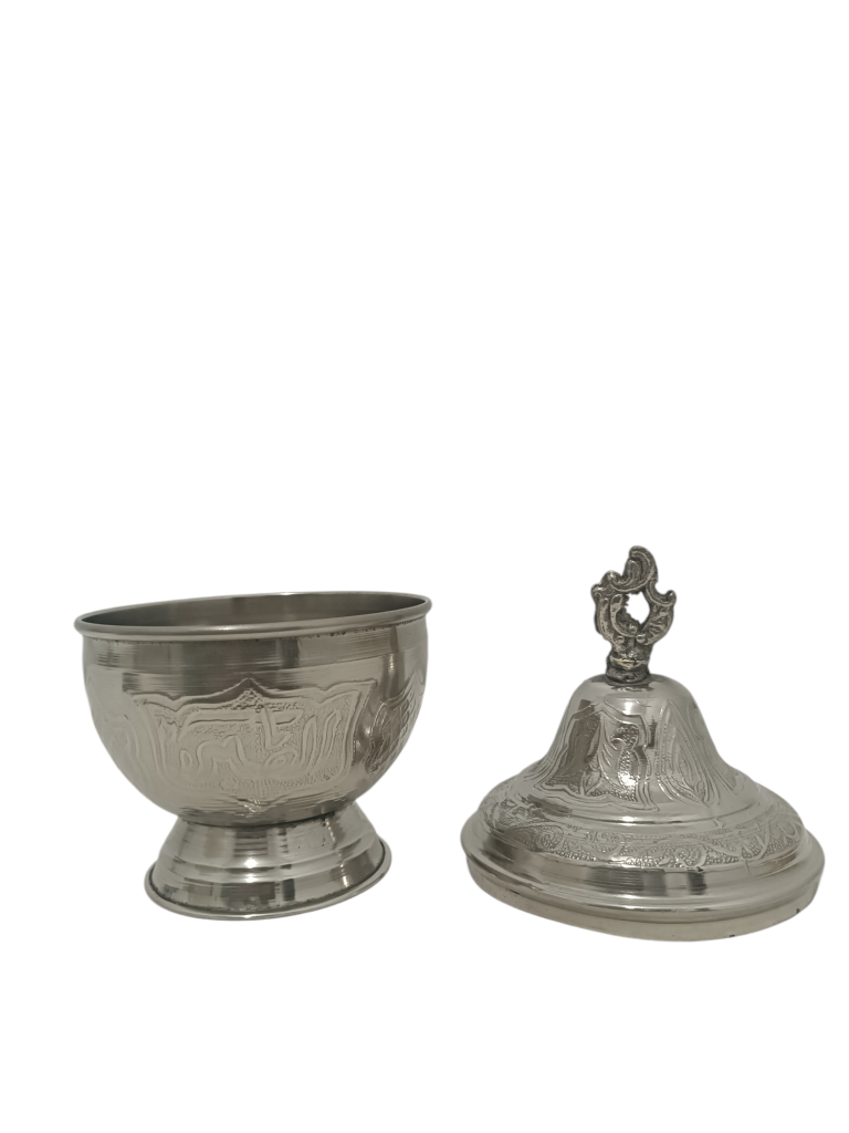 Sucrier argenté en cuivre