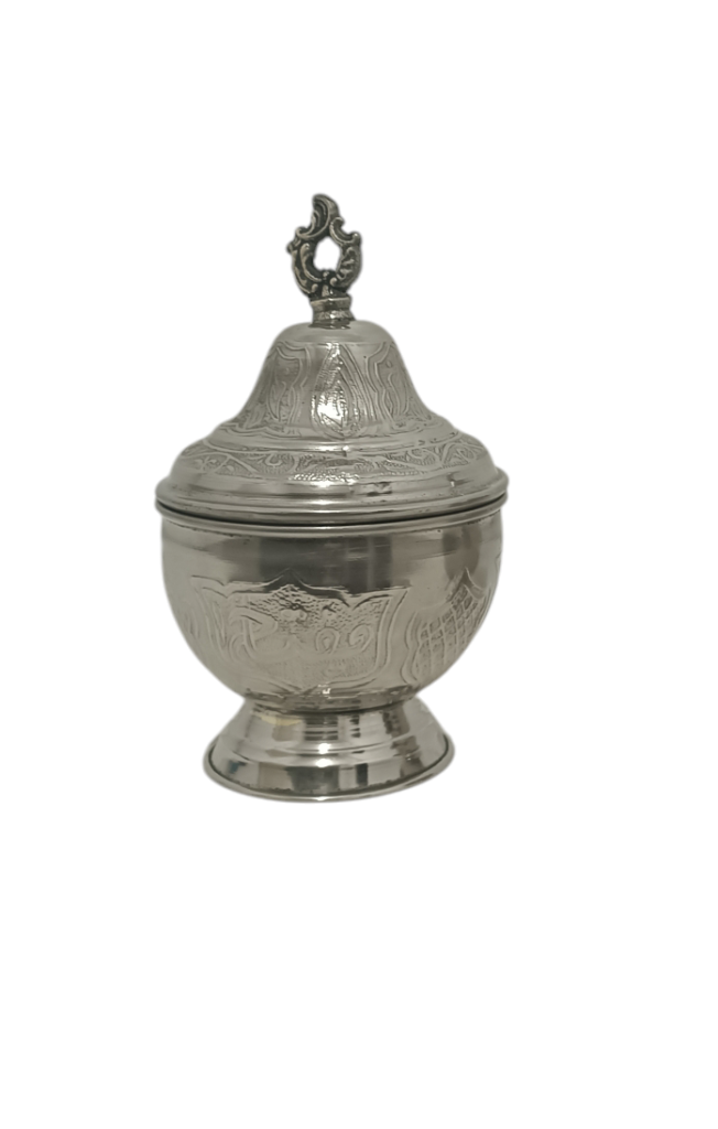 Sucrier argenté en cuivre