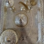 Plateau en cuivre rectangle