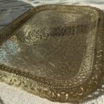 Plateau en cuivre rectangle