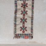 Zarbiya Babar Algérie – Tapis berbère écru multicolore
