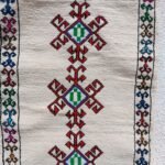 Zarbiya Babar Algérie – Tapis berbère écru multicolore
