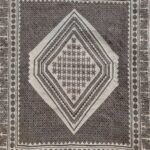 Tapis berbère de babar Algérie-Draga blanc et marron
