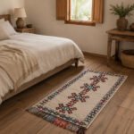 Zarbiya Babar Algérie – Tapis berbère écru multicolore